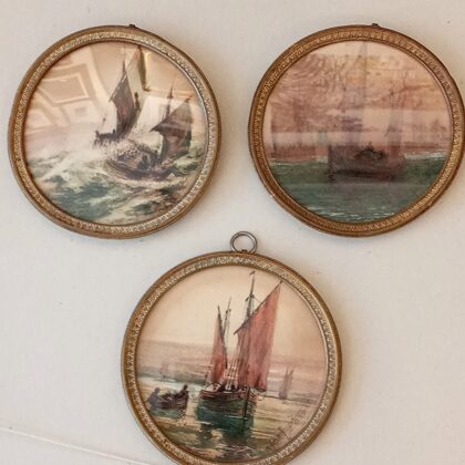 3 Miniatures Rondes signées Jacques DEBUT (actif au XIXe siècle) VENDU
