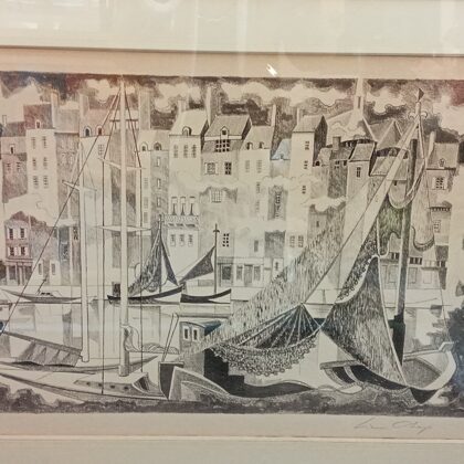 Lithographie de Simon Chaye, avec le cadre 59x76 cm et à vue 43x60 cm VENDU