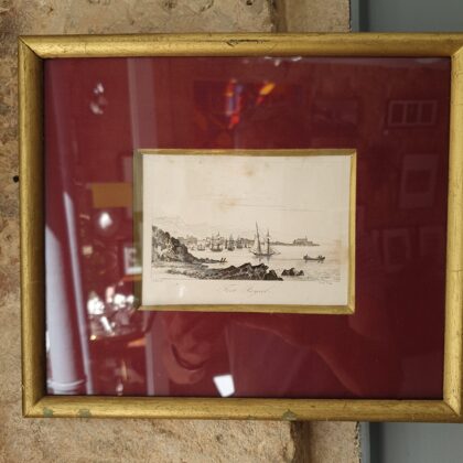 Gravure XIXE intitulée Fort royal (Guadeloupe-Fort Royal Deshaies VENDU