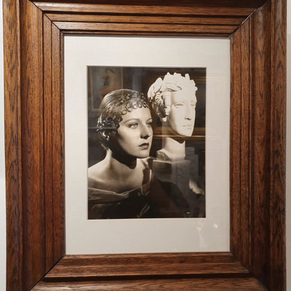 Photographie années 30 actrice holywoodienne Florence RICE cadre chêne 40X50, VENDU