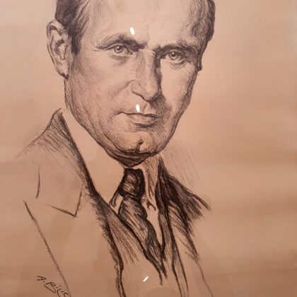 Dessin au fusain de Aaron BILIS (1893-1971) VENDU