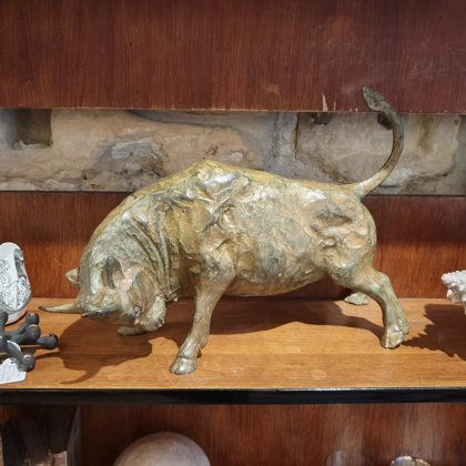 Pierre Chenet La charge du Taureau. Epreuve en bronze, VENDU