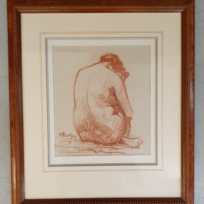 Sanguine Etude de femme signée André Eugène Costilhes (1865-1940) 44x50 VENDU