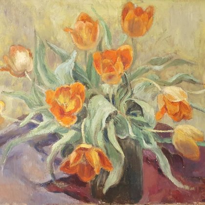 Lucienne PAGEOT ROUSSEAUX Huile sur toile années 30 54x73cm 350 Euros