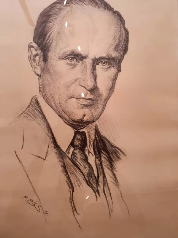 Dessin au fusain de Aaron BILIS (1893-1971) VENDU