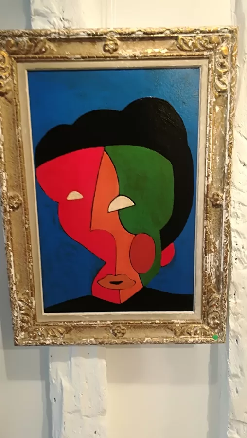 Huile sur toile, abstraite, cubiste, années 50, VENDU